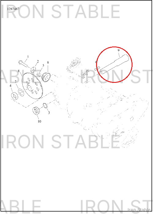 Harley-Davidson Shaft, Xmsn Out, Driven Gear