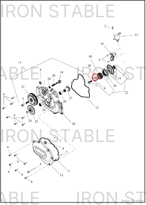 Harley-Davidson Countershaft, Xmsn, Guide Hub, Re