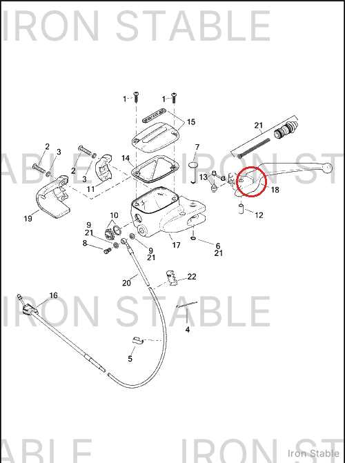 Harley-Davidson Clutch Lever Assembly, Polished