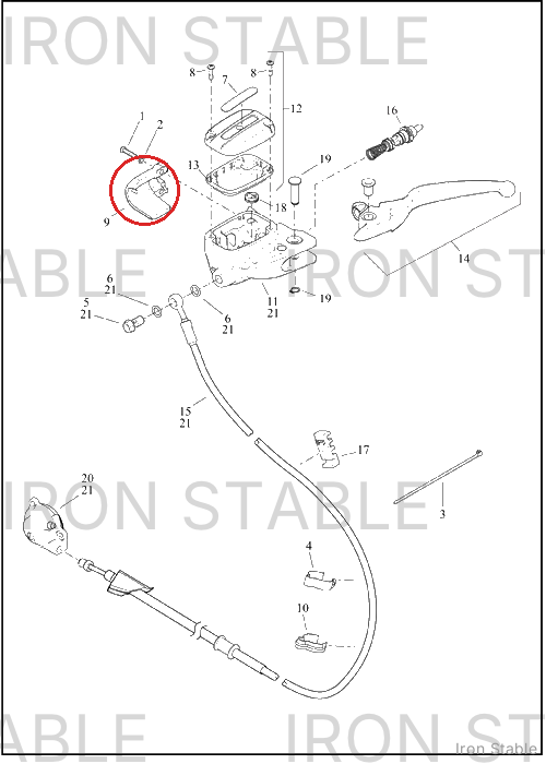 Harley-Davidson Clamp, Master Cyl, Clutch