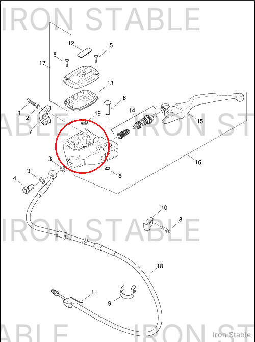 Harley-Davidson Cover, Clutch Master Cyl, Kit W/Gs