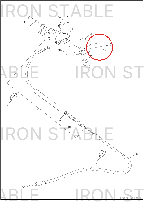 Harley-Davidson Lever, Cl, Black