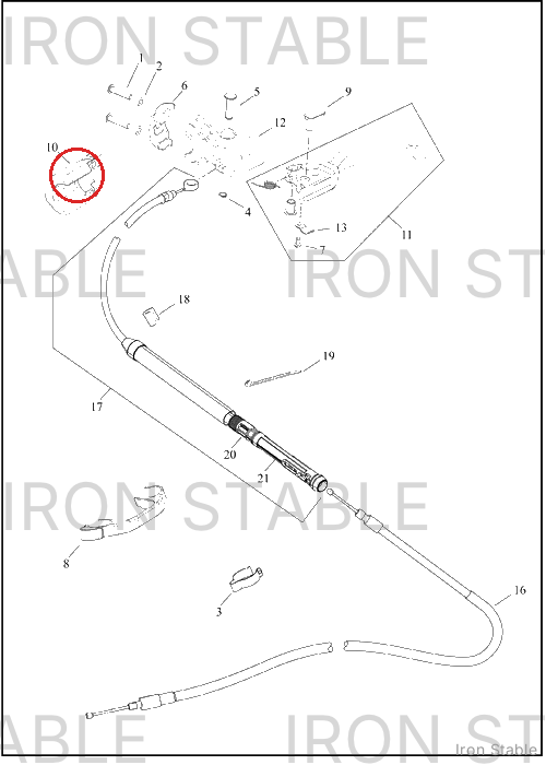 Harley-Davidson Clamp, Cl Lvr Mt, 1-1/4, Sblk