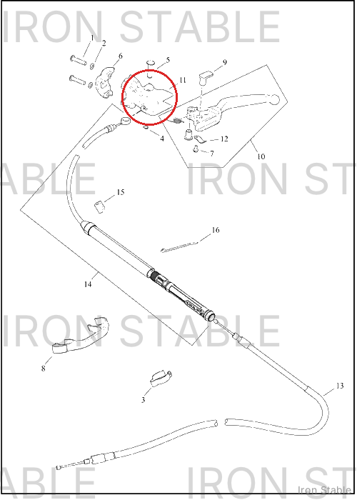 Harley-Davidson Perch, Cl Lvr, Chrome
