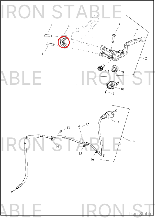 Harley-Davidson Clamp, Cl Lvr Mt, No Mirror Moun