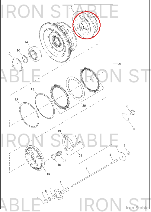 Harley-Davidson Sub-Assembly, Cl, Hub, A&C