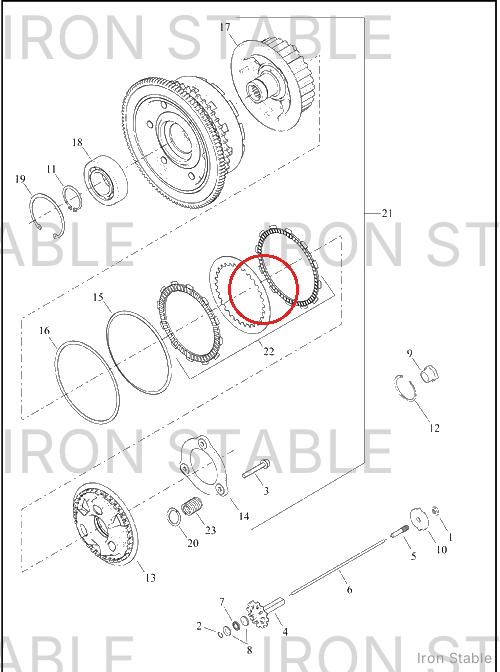 Harley-Davidson Clutch Misc Sub-Component, 10-Plate