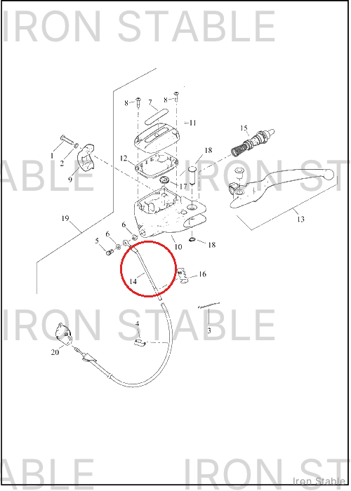 Harley-Davidson Hose, Clutch, Silver