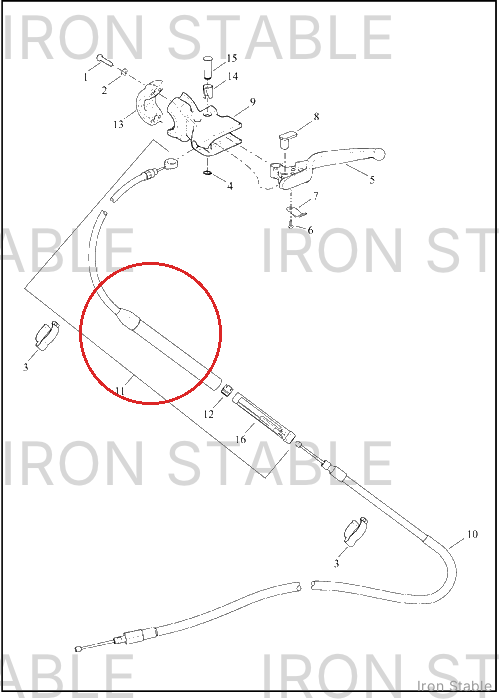 Harley-Davidson Cable, Cl, 2pc, Upper
