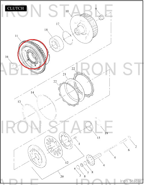 Harley-Davidson Clutch Assembly, 2-Row Bearing
