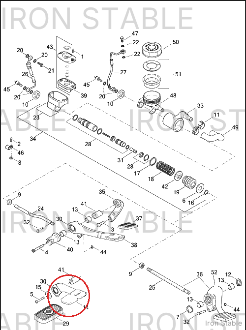 Harley-Davidson Foot Brakelever Assembly