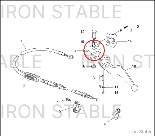 Harley-Davidson Bracket, Clutch Lever