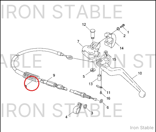 Harley-Davidson Boot, Clutch Cable