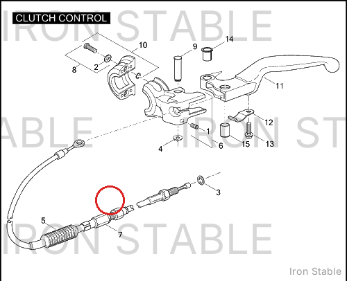Harley-Davidson Bom-Kit, Clutch Cable, Xl