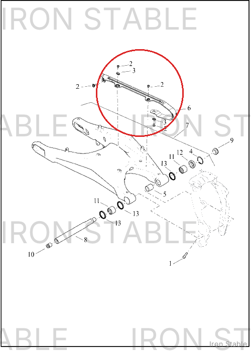 Harley-Davidson Guide, Chn, Protector, Swing Arm