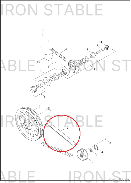 Harley-Davidson Belt, Drive, Secondary, Rr/133t, 24 M