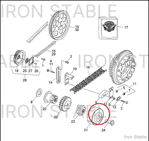 Harley-Davidson Retainer & Cover Assembly W/Spring