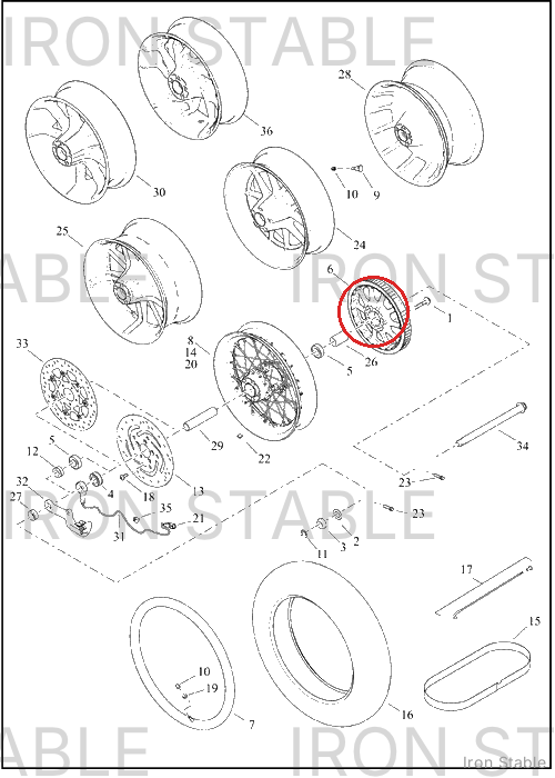 Harley-Davidson Spacer, Rr Whl, Lh