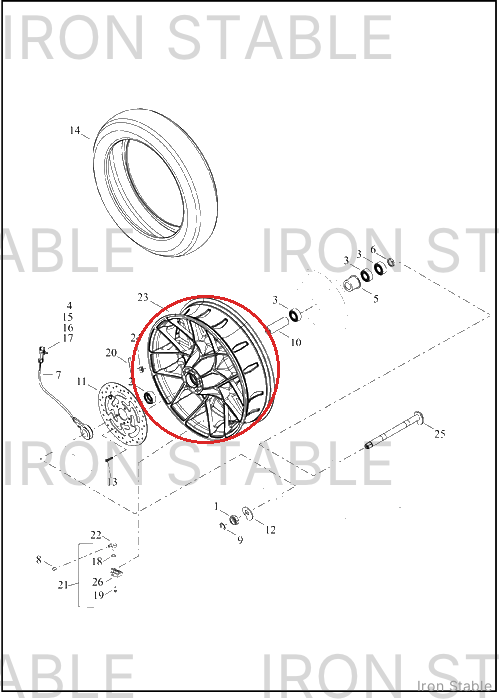 Harley-Davidson Whl Assembly, Rr, S/7 Spk, Ctrs Chrome, 