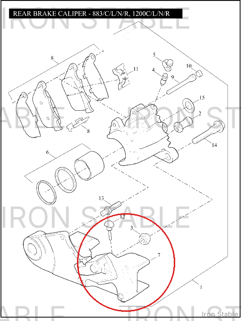 Harley-Davidson Caliper Assembly, Rr