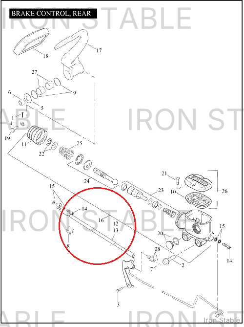 Harley-Davidson Brakeline, Rr M/C-To-Rr Caliper