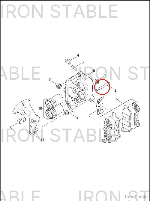 Harley-Davidson Pad Pin, Brake Caliper