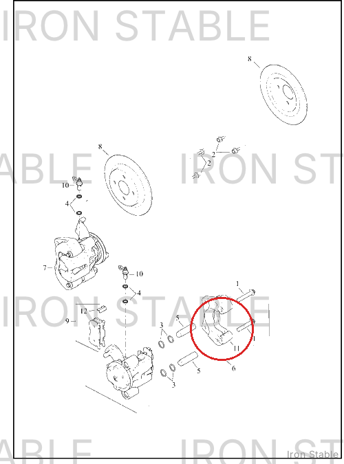 Harley-Davidson Caliper, Lh/Rr, Ccw