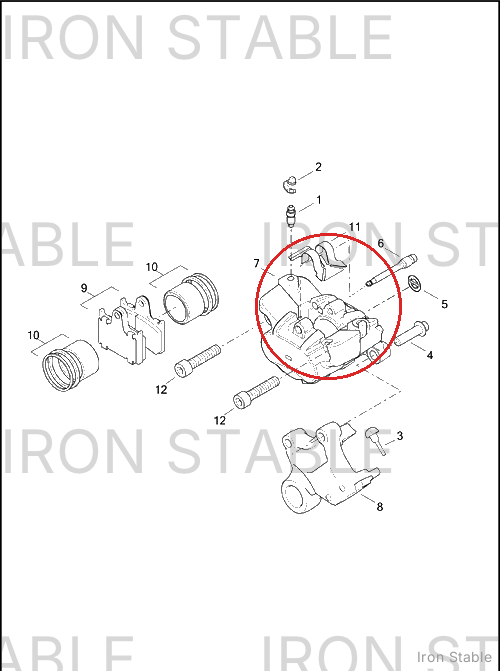 Harley-Davidson Brake Caliper Assembly, Rr/Slvr