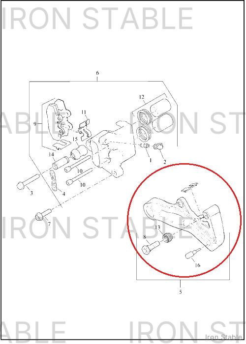 Harley-Davidson Carrier, Brake Caliper, Rr Rctn Br