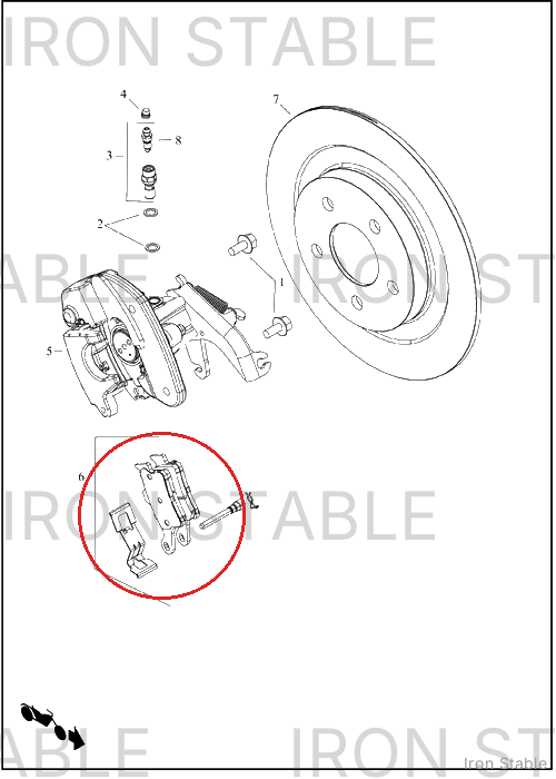 Harley-Davidson Pad, Brake, Assembly
