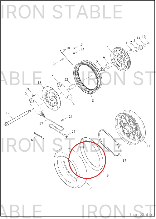 Harley-Davidson Inr-Tube, 17 In Michelin Center