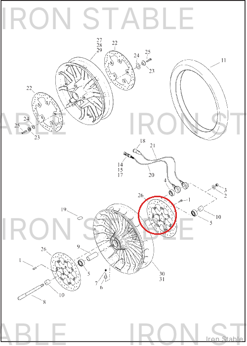 Harley-Davidson Rotor, Brake, Fr, Blk