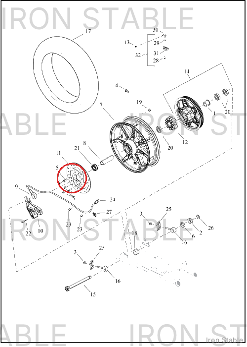 Harley-Davidson Rotor, Brake, Rr, 260x5hub