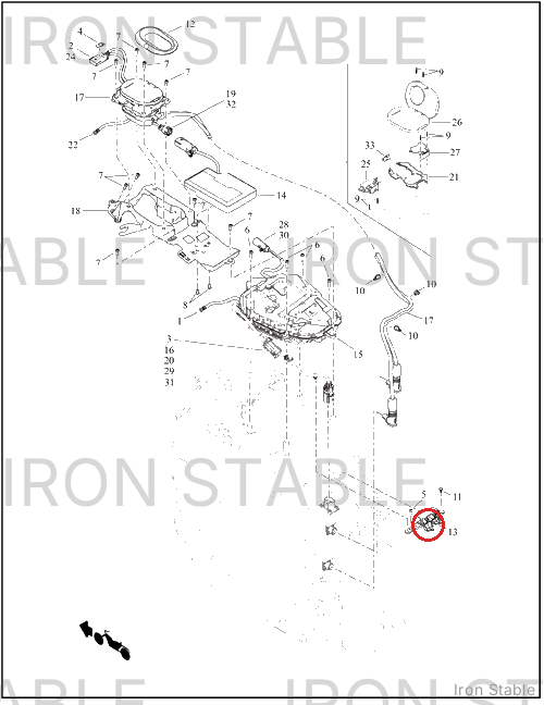 Harley-Davidson Brake Misc Component, Brake Line Bracke
