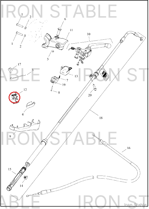 Harley-Davidson Bracket, Brake Mounting, Clip, Mech Cl, Br