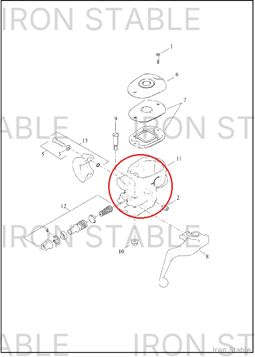 Harley-Davidson Brake Master Cyl Assembly, Fr, Polshd Lvr