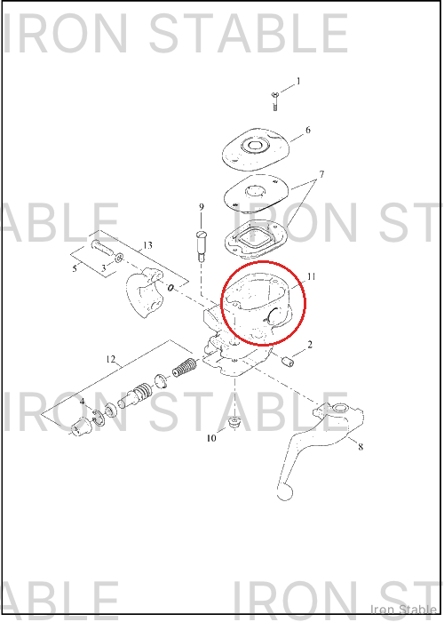 Harley-Davidson Brake Master Cyl Assembly, Fr, Polshd Lvr