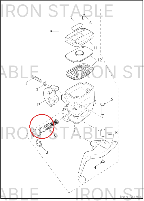 Harley-Davidson Piston Set, Brake Ma Cyl, X