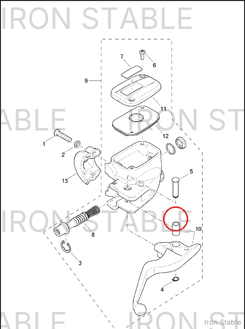 Harley-Davidson Lever, Fr Brake, Sgl