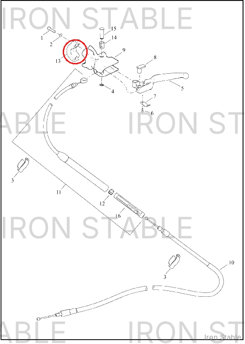 Harley-Davidson Half Clamp, Brake Master Cyl