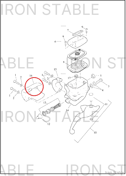 Harley-Davidson Clamp, Master Cyl, Front Brake