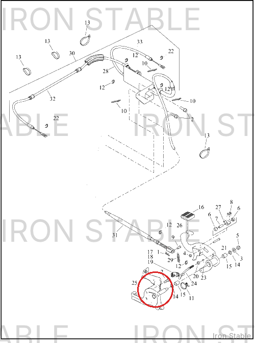 Harley-Davidson Bracket, Parking Brake, Black, W/