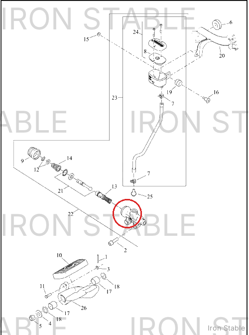 Harley-Davidson Brake Ma Cyl Assembly, Rear