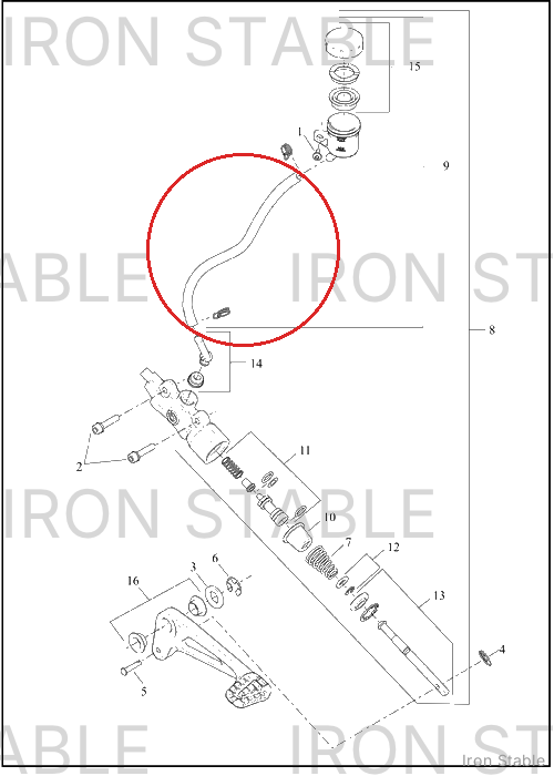Harley-Davidson Brake Ma Cyl Assembly, Rear