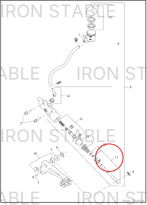 Harley-Davidson Brake Ma Cyl Sub-Component, Kit, Pushr