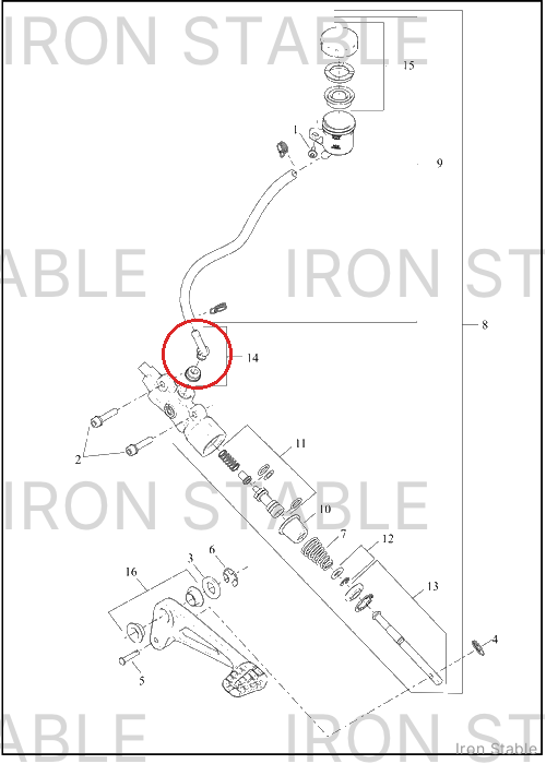 Harley-Davidson Brake Ma Cyl Sub-Component, Kit, Spigo