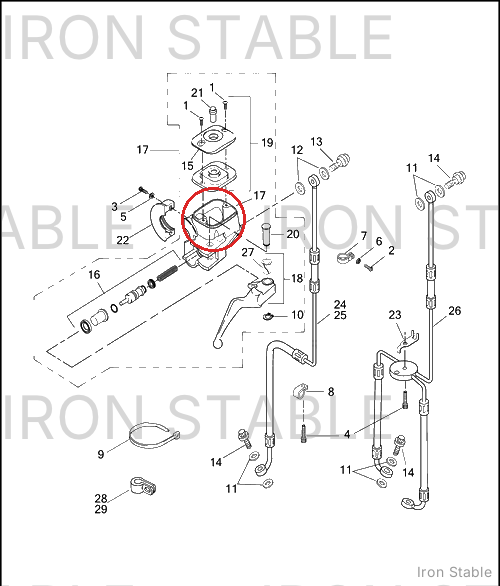 Harley-Davidson Brake Ma Cyl Assembly, Dl, Fr, Blk