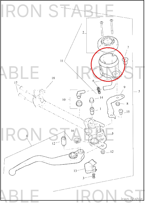 Harley-Davidson Rsvr, Brake Ma Cyl, Remote
