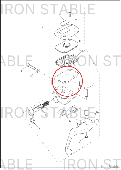 Harley-Davidson Brake Ma Cyl Assembly, Dl Fr