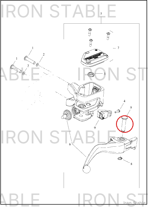 Harley-Davidson Lever, Fr Brake, Kit-Pivot Pin, Brt